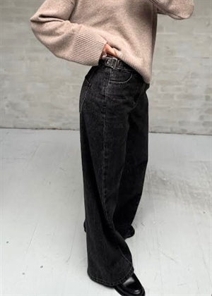 Moji Birgit mw wide jeans Black Denim Object 